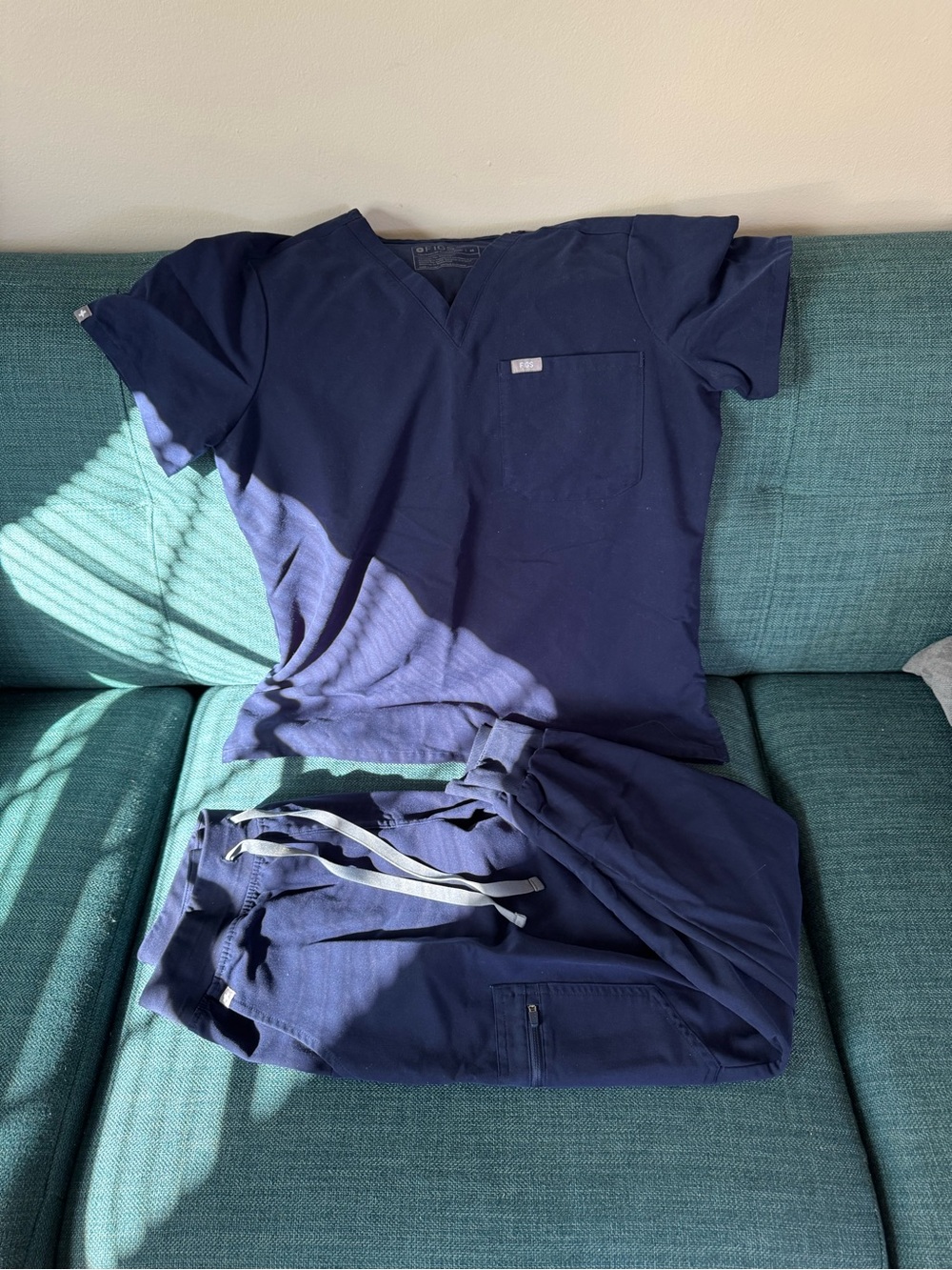 FIGS Women's Navy Scrub Set - Top & Pants
